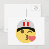 Carte Postale Pérou Casquette Kiss Emoji (Devant / Derrière)