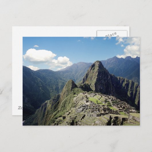 Carte Postale Pérou, Machu Picchu, l'ancienne cité perdue des 2 (Devant / Derrière)