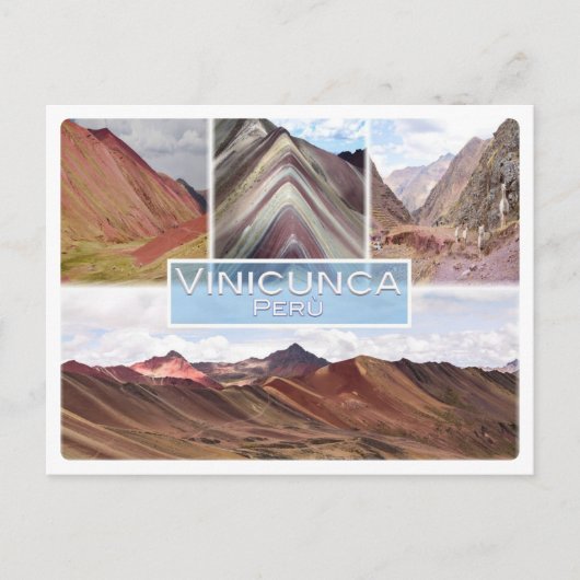 Carte Postale Pérou - Vinicunca - Vallée Rouge - (Devant)