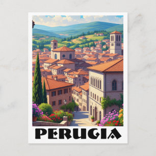 Carte Postale Pérouse Italie Voyage