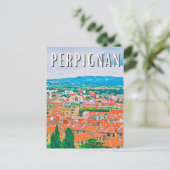 Carte Postale Perpignan Photo Vintage (Debout devant)