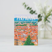 Carte Postale Perpignan Photo Vintage  (Debout devant)