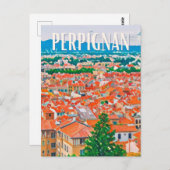 Carte Postale Perpignan Photo Vintage  (Devant / Derrière)