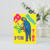 CARTE POSTALE PERROQUET (Debout devant)