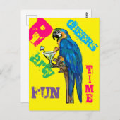 CARTE POSTALE PERROQUET (Devant / Derrière)