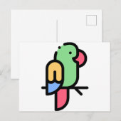 Carte Postale Perroquet (Devant / Derrière)