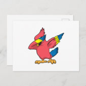 Carte Postale Perroquet à la danse hip hop Dab (Devant / Derrière)