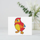 Carte Postale Perroquet au sport de basket-ball (Debout devant)