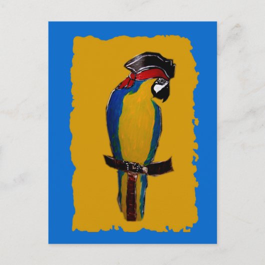 Carte Postale Perroquet bleu (Devant)