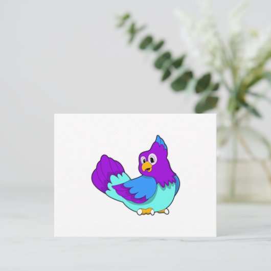 Carte Postale Perroquet bleu (Debout devant)