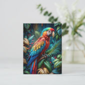 Carte Postale Perroquet coloré (Debout devant)