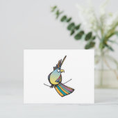 Carte Postale perroquet coloré idiot (Debout devant)