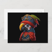 Carte Postale Perroquet de pirates (Devant / Derrière)