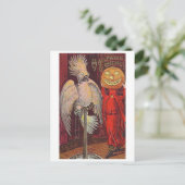 Carte Postale Perroquet d'Halloween et Citrouille (Debout devant)