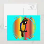 CARTE POSTALE PERROQUET JAMMIN (Devant / Derrière)