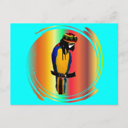 CARTE POSTALE PERROQUET JAMMIN (Devant)