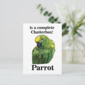 Carte Postale Perroquet Oiseau Babillard Drôle (Debout devant)