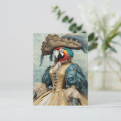 Carte Postale Perroquet pirate mignon (Debout devant)