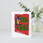 Carte Postale Perroquet qui boit (Debout devant)