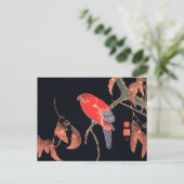 Carte Postale Perroquet rouge sur la branche d'un arbre par Ito (Debout devant)