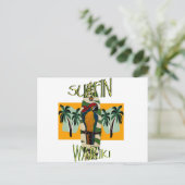 Carte Postale Perroquet Surfeur (Debout devant)