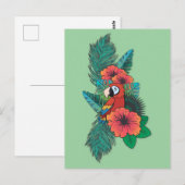 Carte Postale Perroquet tropical (Devant / Derrière)