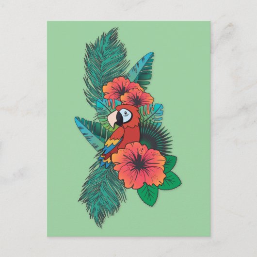 Carte Postale Perroquet tropical (Devant)