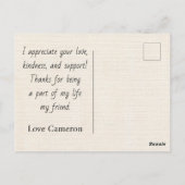 CARTE POSTALE PERROQUET TROPICAL AUX COULEURS PASTEL (Dos)