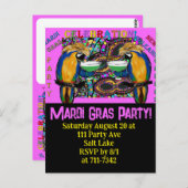 Carte Postale Perroquets de Fête (Devant / Derrière)