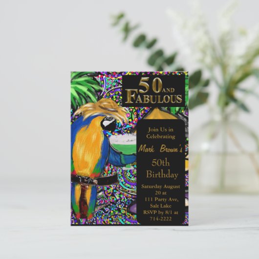 Carte Postale Perroquets de Fête (Debout devant)