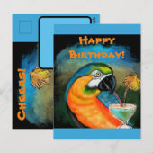 Carte Postale Perroquets de fête (Devant / Derrière)
