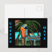 Carte Postale Perroquets de fête (Devant / Derrière)