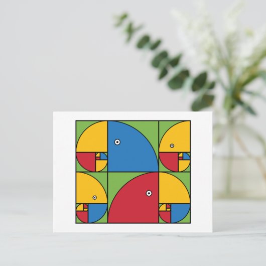 Carte Postale Perroquets de Fibonacci (Debout devant)