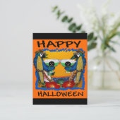 CARTE POSTALE PERROQUETS D'HALLOWEEN (Debout devant)