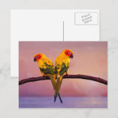 Carte Postale Perroquets du paradis (Devant / Derrière)