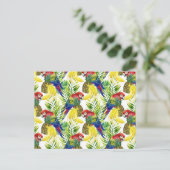 Carte Postale Perroquets Et Fruits Tropicaux (Debout devant)