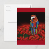 CARTE POSTALE PERROQUETS FÊTARDS (Devant / Derrière)