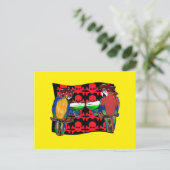 CARTE POSTALE PERROQUETS PIRATES (Debout devant)