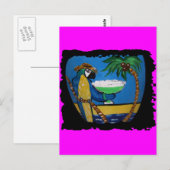 Carte Postale Perroquets qui s'ennuient (Devant / Derrière)