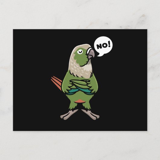 Carte Postale Perruche verte Conure à jouet vert (Devant)