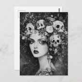 Carte Postale Persephone en noir et blanc (Devant / Derrière)