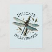 Carte Postale Persévérance délicate - Libellule artistique (Devant)