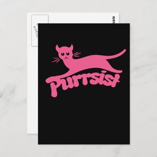 Carte Postale persévérance du chat puriste (Devant / Derrière)