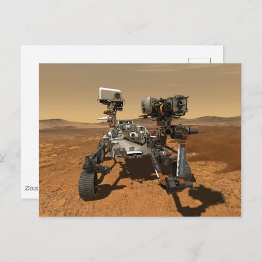 Carte Postale Perseverance Rover en fonctionnement à la surface (Devant / Derrière)