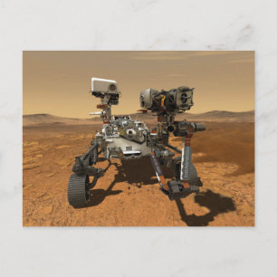 Carte Postale Perseverance Rover en fonctionnement à la surface 