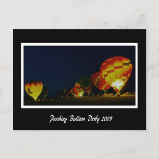 Carte Postale Pershing Balloon Derby 2009
