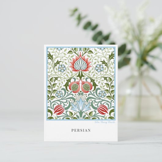 Carte Postale Persian Floral Pattern Henry Dearle Postcard (Debout devant)