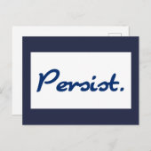 Carte Postale Persister Blue Encouragement (Devant / Derrière)