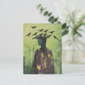 Carte Postale Person With Birds on Their Head (Debout devant)