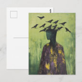 Carte Postale Person With Birds on Their Head (Devant / Derrière)